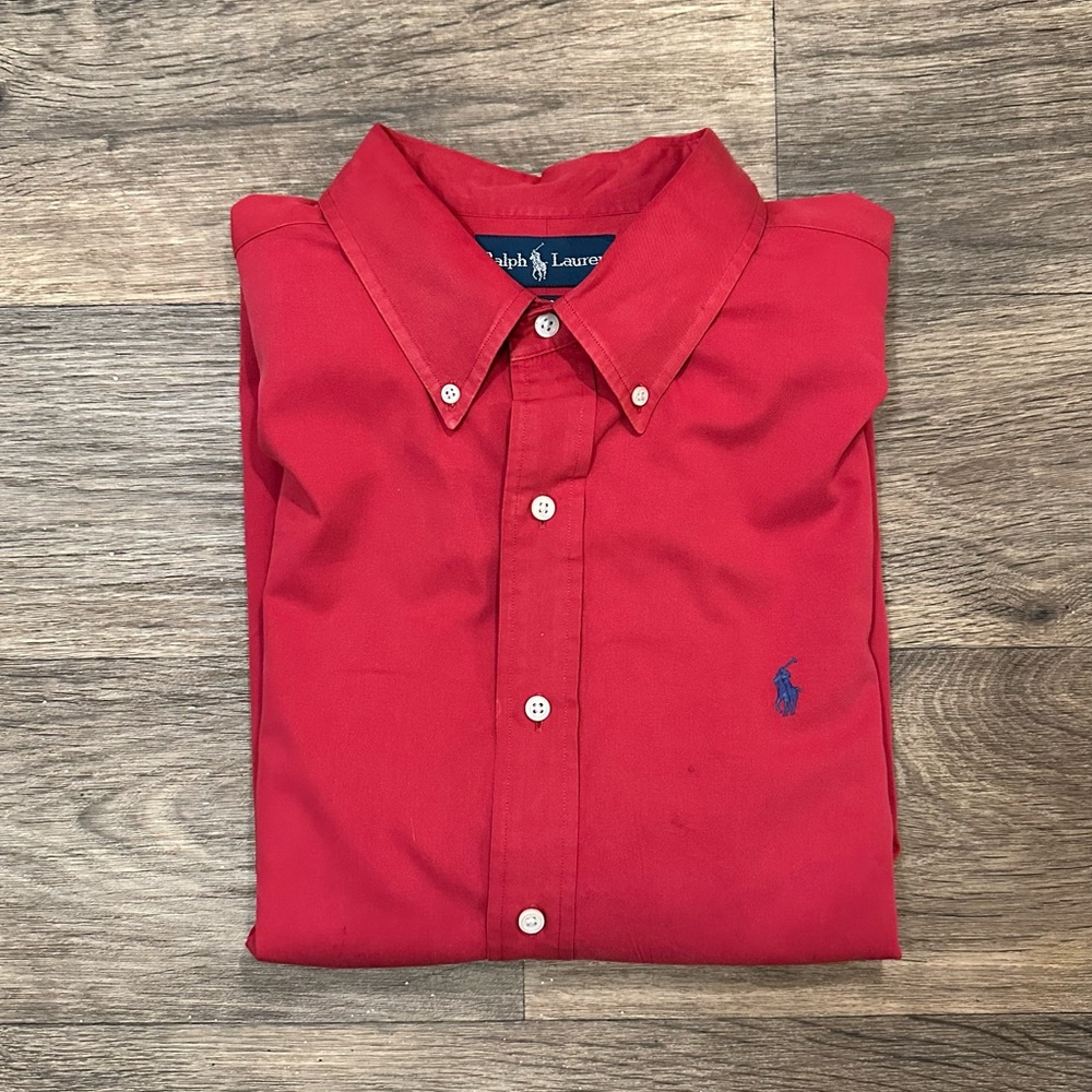 Ralph Lauren Shirt Men’s XXL Button Down Classic Fit Red